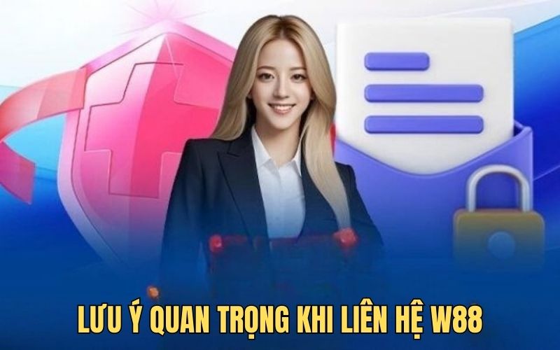 Lưu ý khi liên hệ w88